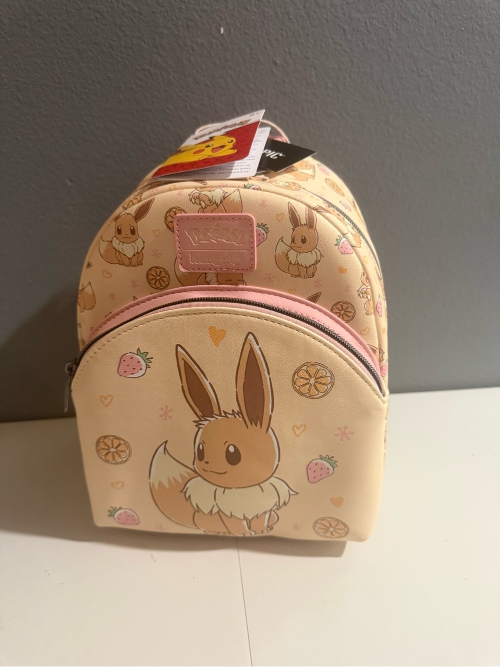 Loungefly Pokemon Eevee Fruits Mini Backpack Pink Strawberry NWT
